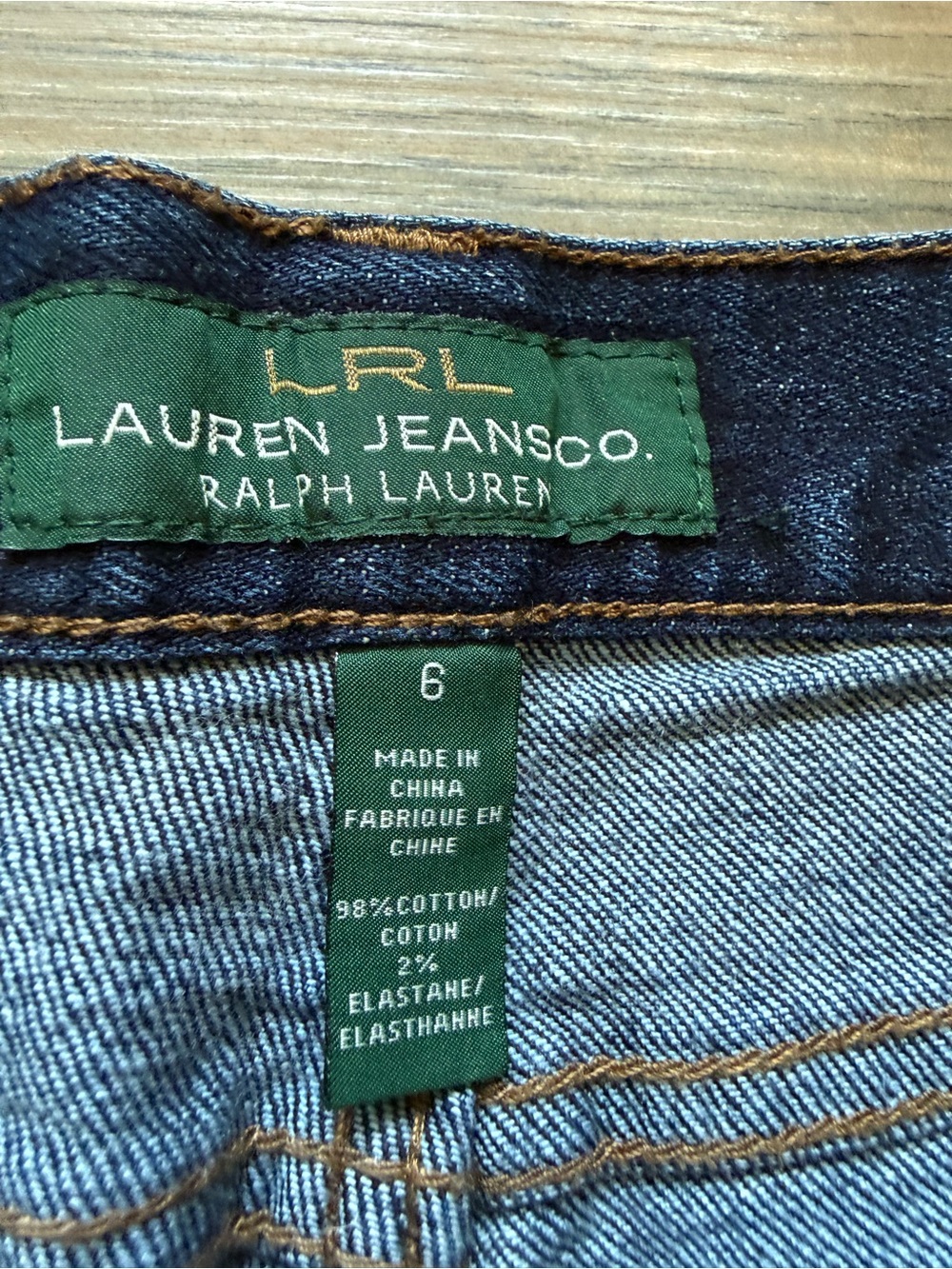 Lauren Ralph Lauren Women’s Dark Blue Bootcut Jeans size 6 - Picture 4 of 4